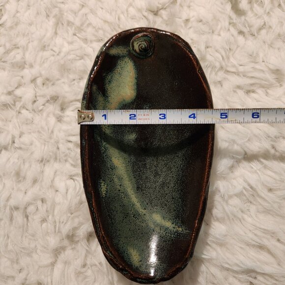 Handcrafted Marked Pottery Ceramic Trinket Dish Boho, Cottage, - Picture 2 of 10